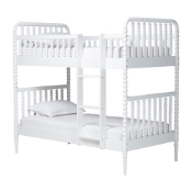 Baxton Studio Lucera Bobbin Bunk Bed with Ladder, White